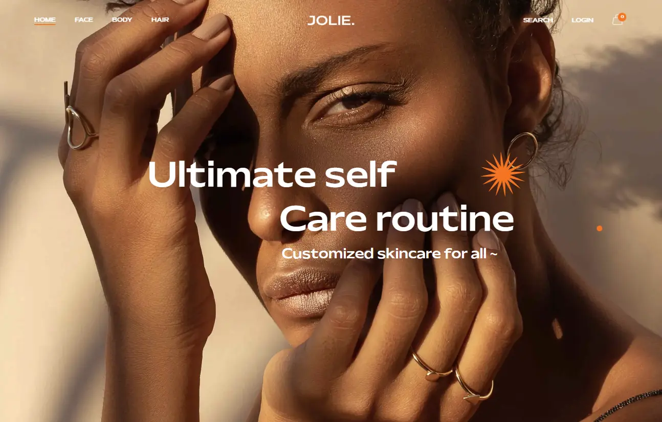 Jolie beauty website concept
