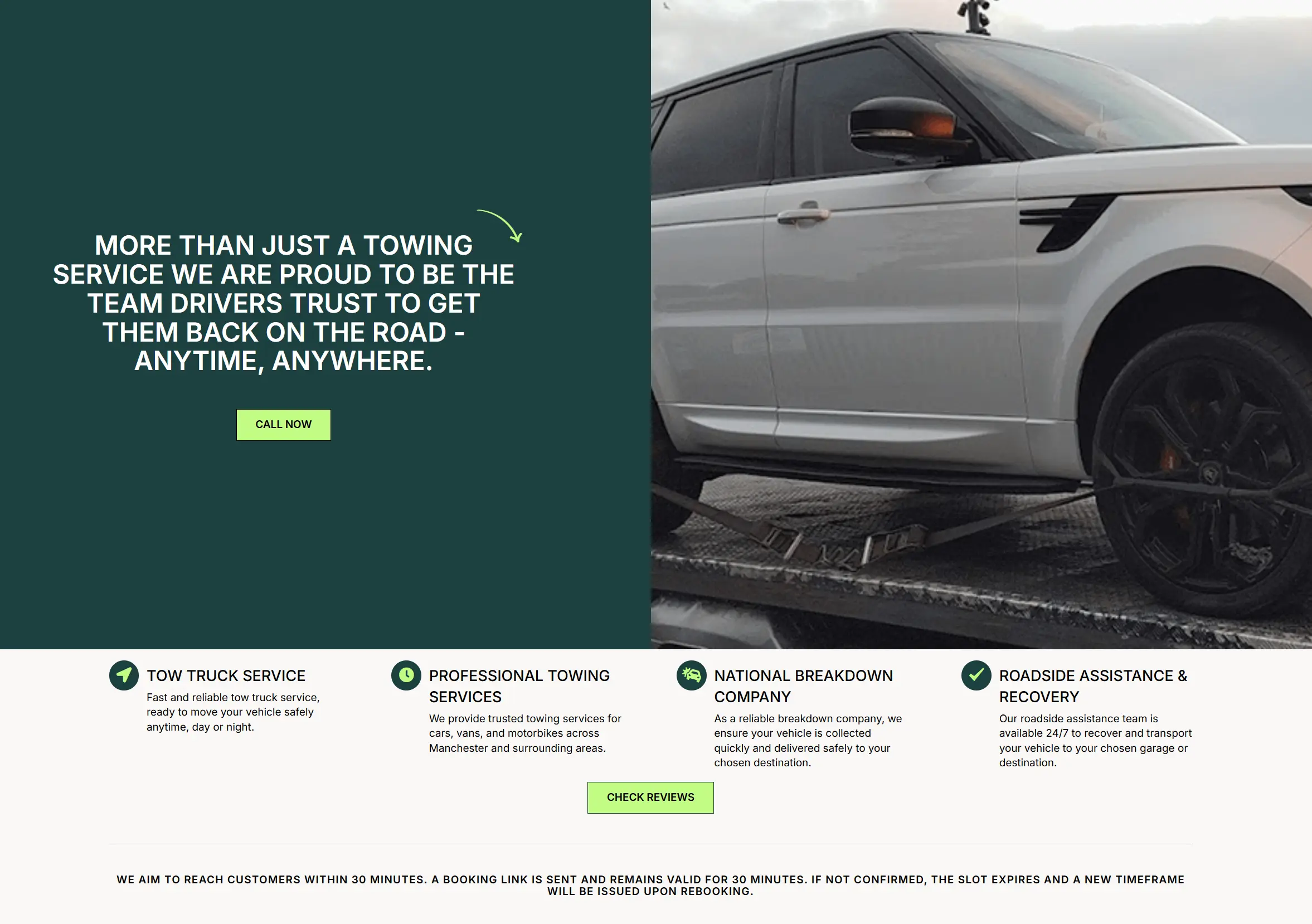 SM Recovery 24/7 website shown in the existing case study